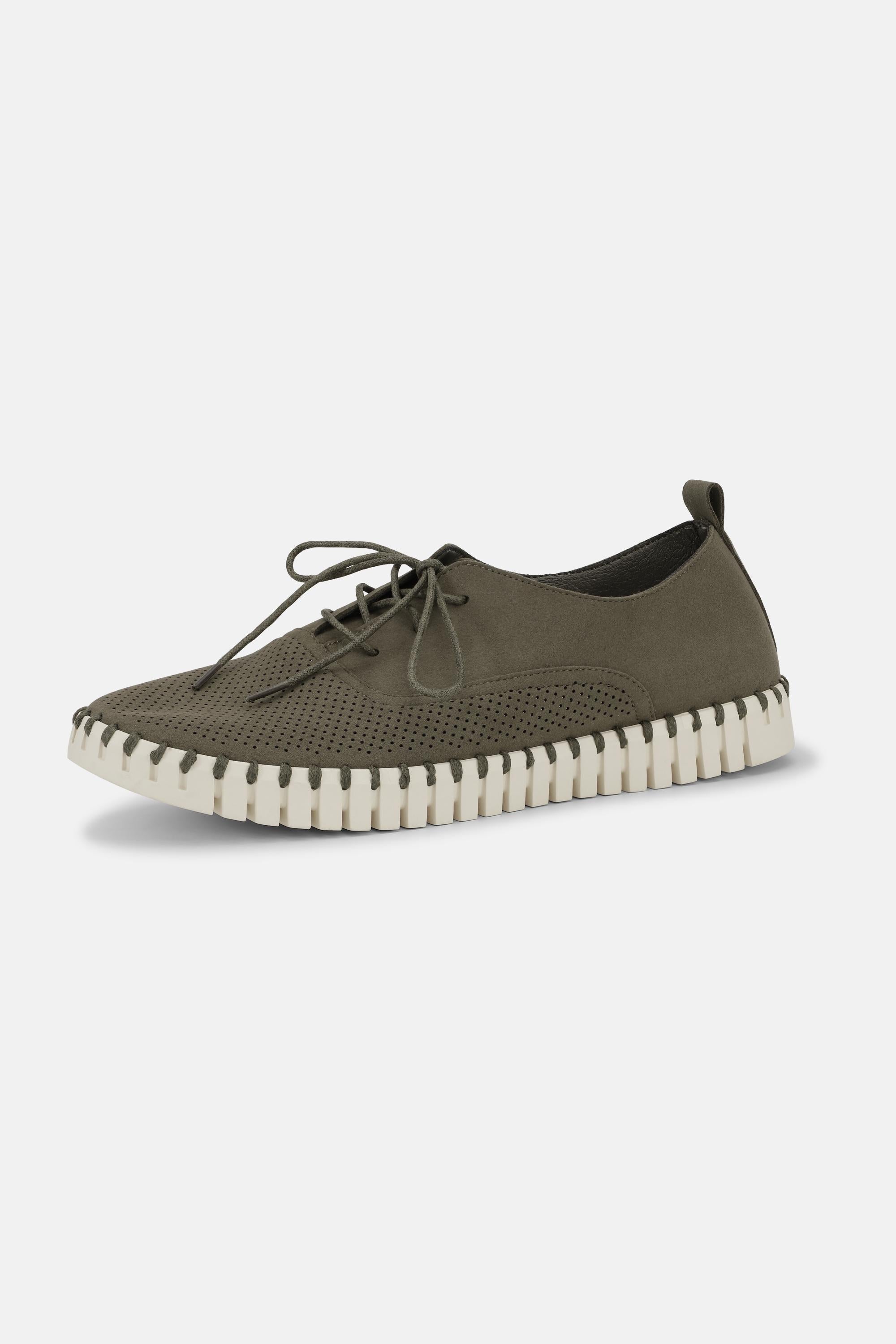 Herresko Med Lisser - Deep Olive Pearled Ivory